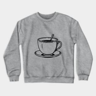 Line art of an old coffee cup Crewneck Sweatshirt